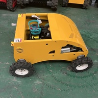 Cortadora de Césped a Gasolina con Control Remoto y Ruedas de 550 mm, Cortadora de Césped RC con Cuerpo Compacto y Opción de Motor EU5 EPA