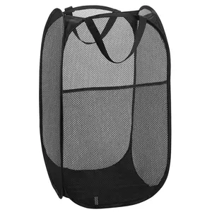 Cute Modern PopUp Laundry Hamper, Polyester Mesh Portable Bathroom Laundry Basket Baby For Kids Dirty Clothes/