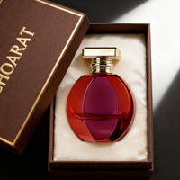 Flacons de parfum uniques et élégants pour femmes, 50 ml, flacon de parfum rond en verre vide de luxe avec boîte
