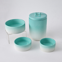 Bol en céramique pour animaux de compagnie, pot à dessert, plat de rangement, compatible lave-vaisselle et micro-ondes, matériau de qualité alimentaire, design moderne pour chiens et chats