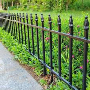 Punta de Lanza Decorativa para Cercas de Jardín, de Hierro Forjado, Punta de Lanza de Acero Negro Forjado, Valla Metálica de Seguridad de 3 Rieles - Product Image 6