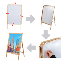 Support d'affichage pour affiches à ouverture rapide, simple face, en aluminium, avec cadre imitation bois, pour tableau blanc, idéal pour la vente au détail, les bureaux et les expositions en intérieur