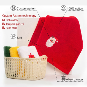 Noel Karikatür Pamuklu Çevre Dostu Hipoalerjenik Hızlı Kuruyan Dokuma Havlular ve Mutfak Havlusu Hediye İndirimi Özelleştirilmiş Renk ve Logo - Product Image 5
