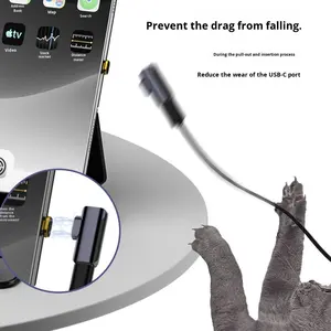 USB3.1 Vrouwelijke Type-C Mannelijke Magnetische Adapter Aluminiumlegering DC Mobiele Telefoon Laptop Computer Volledige Functie Snel Opladen 10Gbps OTG - Product Image 4