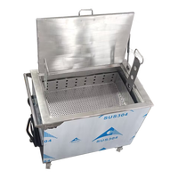 Nouvelle machine de nettoyage à ultrasons industrielle électrique 215L avec réservoir chauffant en acier inoxydable 304 pour usage commercial en cuisine et hôtel