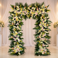 Arche florale tropicale artificielle carrée IFG, arrangement de fleurs en soie pliable et détachable pour mariage, fête, décoration de la maison