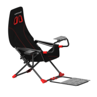 Cockpit de simulation de course pliable en métal, cockpit de conduite réglable compatible avec Fanatec Logitech Moza PS5 PS4, garantie 1 an