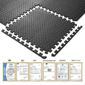 Tapis d'interverrouillage en mousse EVA certifié CE 60x60cm à motif feuille/T antidérapant et imperméable pour <span class=keywords><strong>salle</strong></span> de sport et <span class=keywords><strong>salle</strong></span> de <span class=keywords><strong>fitness</strong></span> - Product Image 5