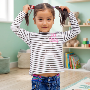 T-shirt IMRON KIDS blanc à manches courtes, col rond, respirant, tricoté, 100% coton, décontracté, uni, teint, 160g, 120cm - Product Image 1