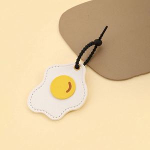 Stylish Simulated Egg Leather <b>Bag</b> Charm Food-Shaped Pendant Charm Adorable <b>Key</b> <b>Ring</b> Accessory - Product Image 1