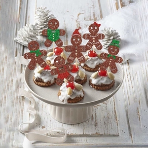 Adornos de Cupcakes de Hombre de Jengibre Navideños para Baby Shower, Decoraciones para Fiestas de Revelación de Género, Ideales para Celebraciones con Temática Navideña - Product Image 4