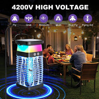 Saijzek OEMODM 4000V USB Rechargeable Solaire Fly Bug Zapper Intérieur/Extérieur Solaire Insecte Tueur Moustique Bug Zapper Électronique