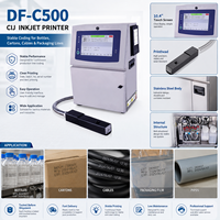 Imprimante jet d'encre électrique automatique CIJ DF-C500 pour sacs en plastique, films, métaux, papier - Machine de codage haute productivité Date/Lot