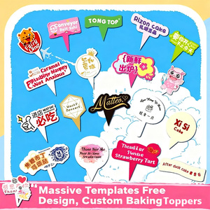 Tốt Nhất Bán Hai Lớp Acrylic Bánh Thẻ Chèn Cho Ít Daisy Nhà Bếp Nướng Bên Món Tráng Miệng Bảng Bánh Tốt Nghiệp - Product Image 4