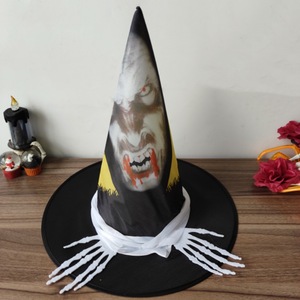 Halloween Black Spiked Witch Hat for Adults and Children Party Cosplay Hat Promotional Party Supplies