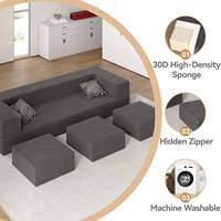 Canapé-lit sectionnel moderne pliable et compressible, idéal pour appartement, usage polyvalent, entièrement rembourré en mousse, avec revêtement en tissu, lit tatami pour hôtel