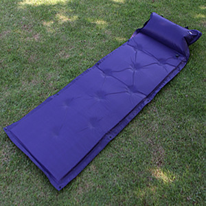 <b>Inflatable</b> Camping Mat With Built In Pillow Rectangle Portable Moisture Proof Air Fill For Outdoor Use - Product Image 1