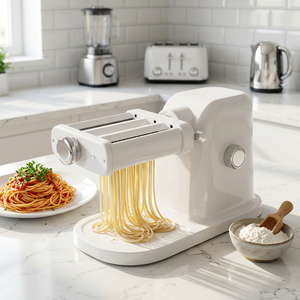 Macchina Elettrica per Fare la Pasta con Rullo in Plastica 3-in-1 e Tagliapasta per Spaghetti/Fettuccine, 150W, Silenziosa, per Uso Domestico - Product Image 3