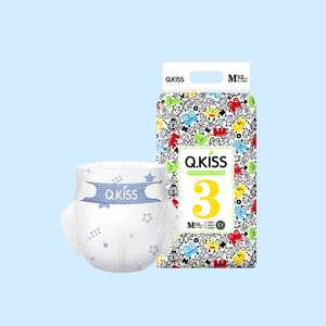 Pañal OEM Suave y Transpirable Bangbao Q.KiSS, Pañal Tipo Pantalón de Fábrica con Partición 3D y Superficie Suave, el Pañal Definitivo para Bebés - Product Image 1