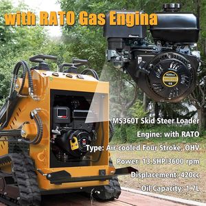 Chargeuse compacte QIHANG 600L avec moteur, boîte de vitesses, pompe hydraulique haute performance et système de transmission - Product Image 3