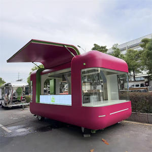 Net rouge Wenchuang voiture marché de nuit Place salle à manger café remorque scénique zone collation boisson acier inoxydable utilisé crème glacée vente voiture - Product Image 5