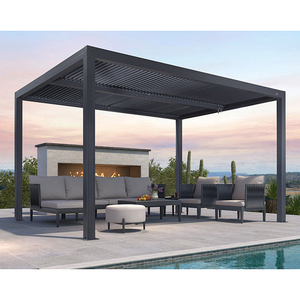 Multi-control outdoor gazebo with adjustable roof louvers, letting you enjoy full sun or complete shade at your convenience. - Product Image 5