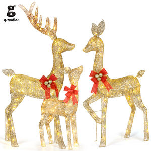 Waterdichte, lichtgevende kerstrendier bruiloft feest metalen frame commerciële motief landschapsverlichting - Product Image 5