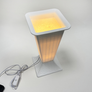 फूलों की व्यवस्था के लिए एलईडी लाइट-अप <span class=keywords><strong>vase</strong></span>-usb-संचालित आयताकार रेहोमोबोइड न्यूनतम रचनात्मक प्लास्टिक प्लांटर - Product Image 5