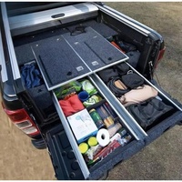 Système de tiroirs de rangement arrière coulissant léger et antirouille pour benne de pick-up, idéal pour le camping en extérieur