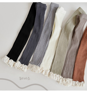 Leggings pour tout-petits de haute qualité avec bordure en dentelle, collants en coton doux et respirants pour enfants, bas d'uniforme scolaire pour l'automne et le printemps - Product Image 4