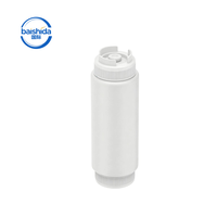 Bouteille souple en plastique pour aliments, conteneur de rangement de cuisine moderne multifonctionnel, 12oz 16oz 20oz 24oz, conception durable, portable et réutilisable