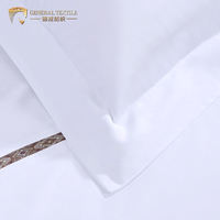 Ensemble de draps blanc Hote Drap de lit de luxe Queen King Size 100% coton Linge de lit d'hôtel
