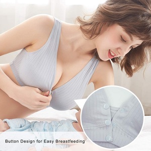母乳育児ブラサマーコットン妊婦睡眠ブラマタニティ下着ワイヤレス看護ブラM TO <span class=keywords><strong>XXXL</strong></span> - Product Image 5