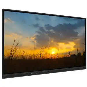 Pantalla grande de 110 pulgadas todo en uno táctil TV tablero inteligente electrónico 20 puntos pantalla táctil pizarra interactiva con soporte móvil