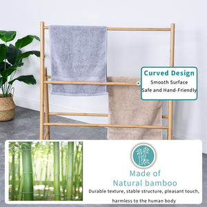 Portasciugamani in Bambù Autoportante Personalizzato con 5 Barre, Design Moderno, Finitura Laccata, Ecologico - Product Image 5