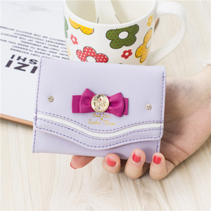 2025 bolso corto de cuero Pu con lazo de bloqueo de Color para <span class=keywords><strong>adolescentes</strong></span>, bonita cartera para mujeres jóvenes - Product Image 5