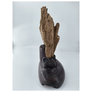 Yixiaji Feng Shui Wooden Sculpture for Chinese New Year Home Decor-Irregular Shape Wood <strong>Handicraft</strong> - Product Image 2