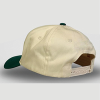 Gorra de béisbol de 5 paneles de sarga de algodón azul 100% personalizada en 2 tonos, gorras deportivas con bordado 3D, logotipo personalizado, gorra de béisbol con marco