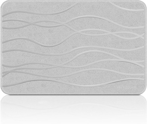 שטיח אמבטיה מאבן דיאטומית ייבוש מהיר, נגד החלקה, בר קיימא, רך, מיקרופייבר, PVC, ניתן להתאמה אישית, דוגמא גיאומטרית, סגנון מודרני - Product Image 1