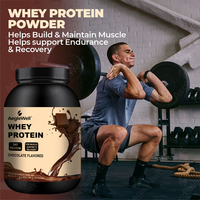 Poudre de protéines de lactosérum Aegelwell saveur chocolat, complément de récupération post-entraînement et de développement musculaire à absorption rapide
