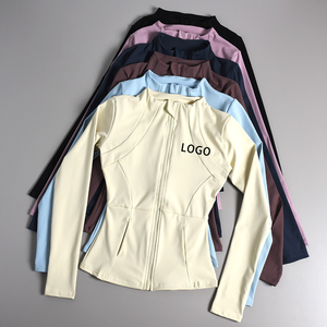 Chaqueta Deportiva Ligera para Mujer, Chaqueta de Yoga con Cierre, Top Deportivo Corto y Ajustado para <span class=keywords><strong>Gimnasio</strong></span> - Product Image 1