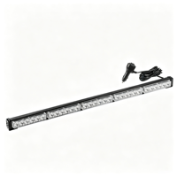 Barre lumineuse LED 12-48W à 7 modes stroboscopiques, 12-48 pouces, boîtier en aluminium, grille de toit, plusieurs couleurs, lumière linéaire longue et clignotante pour véhicule
