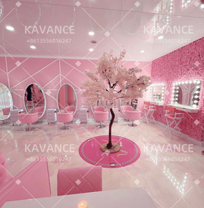 Luxury <strong>Salon</strong> Furniture <strong>Beauty</strong> Saloon <strong>Pink</strong> Chair Hair <strong>Salon</strong> Furniture Styling Chair with Diamond - Product Image 5