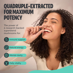 OEM suplemen jamur organik jamur suplemen nootropik suplemen otak fokus memori Ayurveda jamur kapsul kompleks - Product Image 2