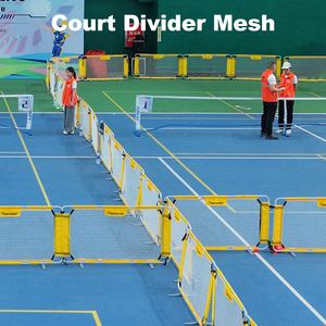 PODIYEEN Benutzer definiertes Logo Tragbares Pickle ball Court Barrier <span class=keywords><strong>Net</strong></span> System Indoor Divider Mesh Außen zaun Modulares Design Unterhaltung - Product Image 6