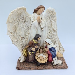Resina colorata <span class=keywords><strong>ala</strong></span> d'angelo figure casa combinazione ornamenti Desktop regali di festa - Product Image 2