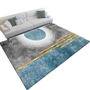 Alfombra Rectangular Moderna Abstracta de Terciopelo Cristalino Antideslizante para Sala de Estar, Alfombra de Cobertura Total con Diseño Artístico Patrón 1 - Product Image 3