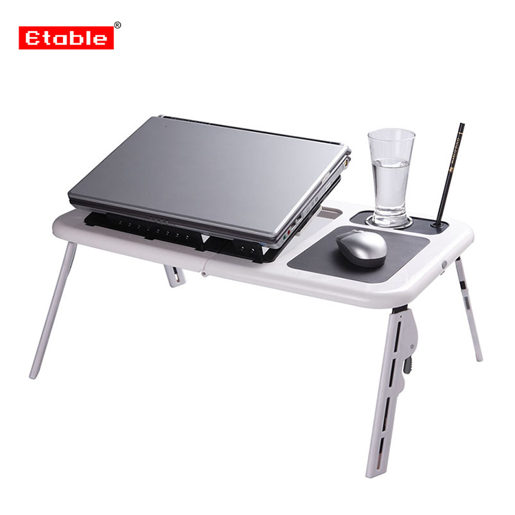 Регулируемый портативный складной стол для ноутбука с подносом, подставка для вентиляторов, домашний портативный стол для ноутбука