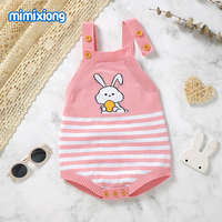 Combinaison en coton tricoté pour bébé MIMIXIONG, adorable lapin de Pâques, vêtements pour nouveau-nés, combinaisons en coton