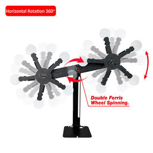 Cible <span class=keywords><strong>de</strong></span> tir magnétique à trois têtes sur roue géante, personnalisée en usine, rotation à 360°, équipement d'entraînement réactif pour lance-pierre, cible extérieure - Product Image 6